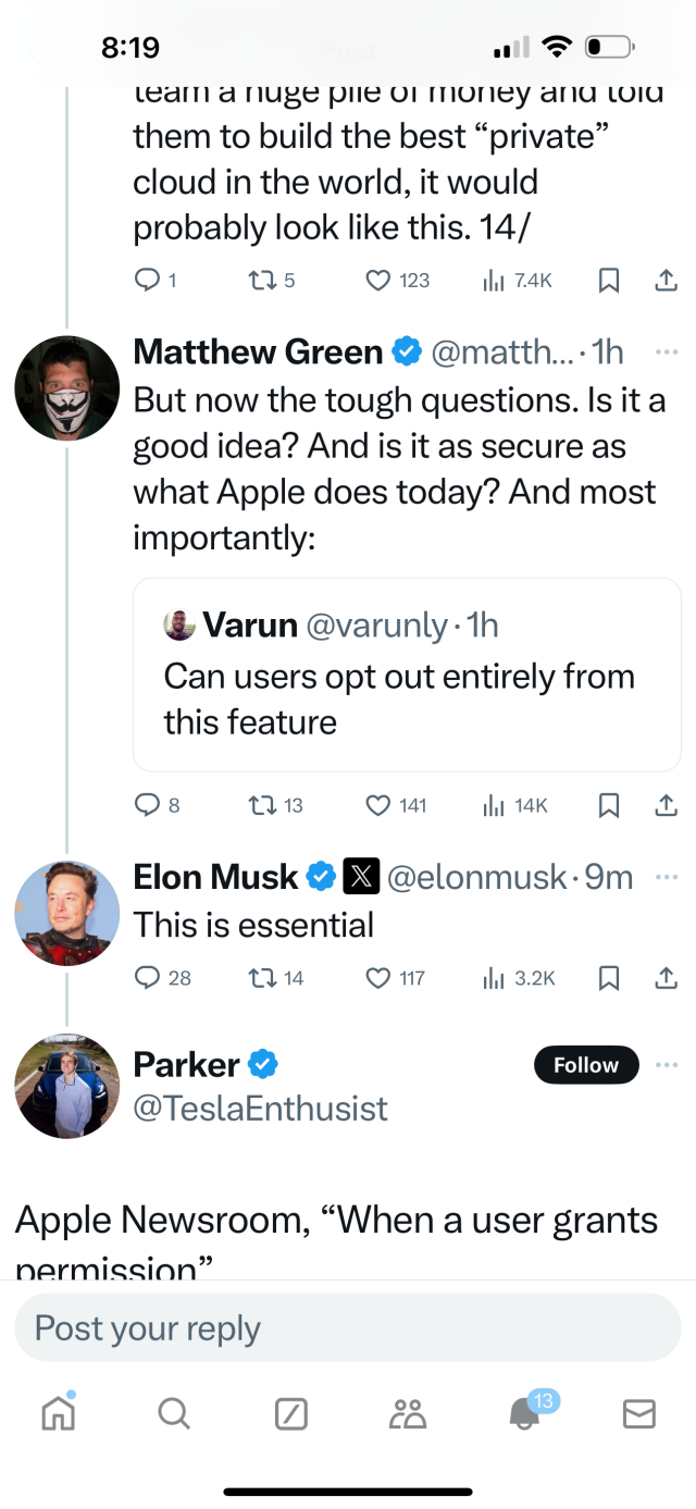 Musk Risponde: "Questo è essenziale!"