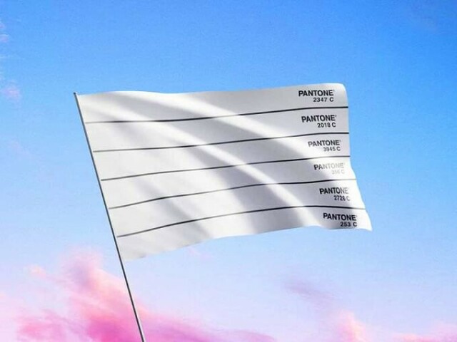 Una bandiera in bianco e nero con sei bande orizzontali bianche divise da sei linee nere. alla fine delle bande bianche c'è l'indicazione del codice pantone del colore che, se sviluppato, restituisce i colori della bandiera LGBTQ+

Molto utile per hackerare la censura omofoba di Qatar2022