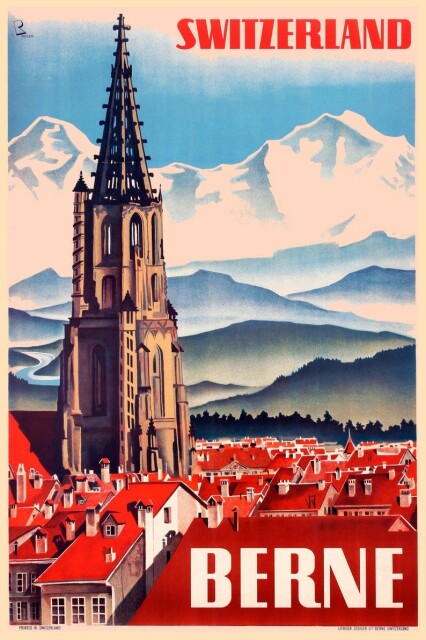 Vintage travel poster: Berne