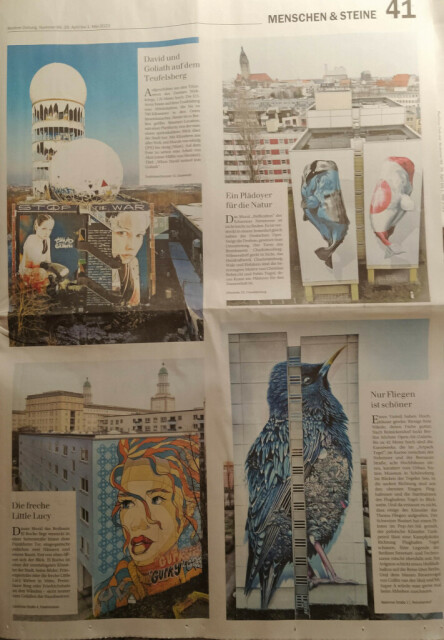 Quattro murales da diversi quartieri di Berlino
