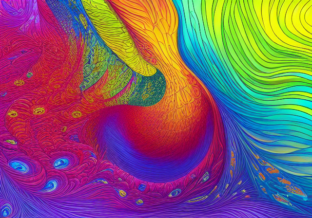 A colorful abstract swirl of lines. The lines are a bit rough and there's not a lot of detail. 