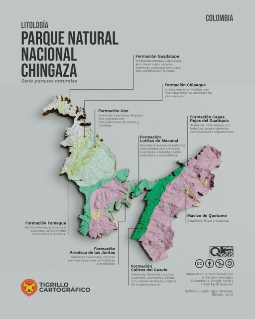 Map of Litology of Chingaza Natural Park