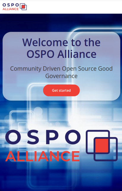 OSPO Alliance website frontpage screenshot