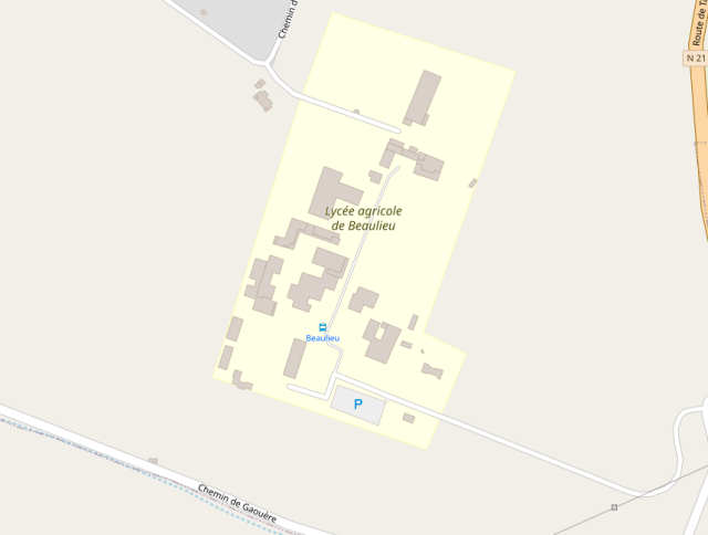 La carte du lycée avant.