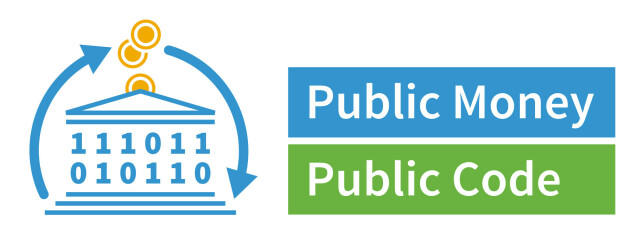 PMPC logo with the sentence Public Money, Public Code
