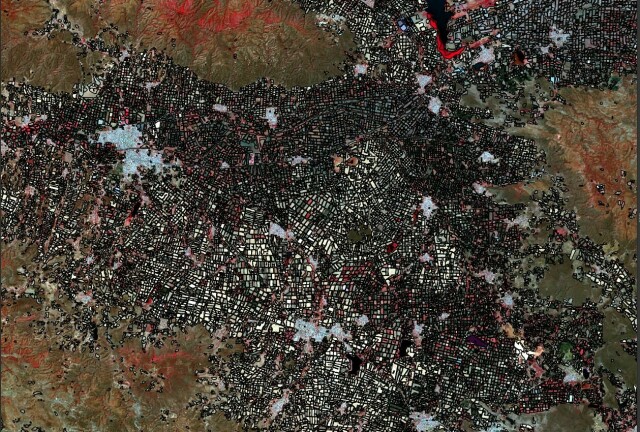 Crop segments later on top of sentinel 2 false color composite