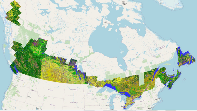 The full Canadian coverage of the Annual Crop Map for 2022