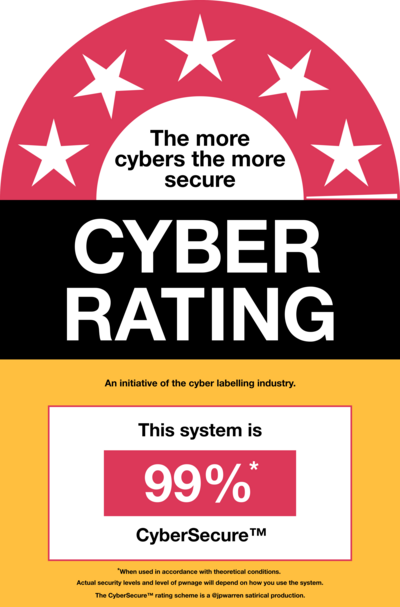 A 99% CyberSecure™ cyber rating label.