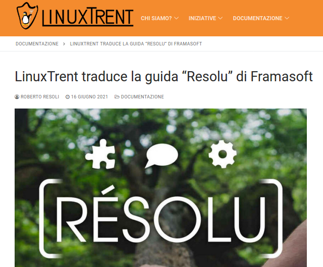 Linuxtrent traduce la guida "Resolu" di Framasoft