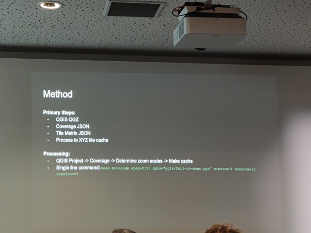 Methods. Primary steps - From QGIS QGZ, to Coverage JSON, to Tile Matrix JSON, then process to XYZ tile cache. Then a single line make command.