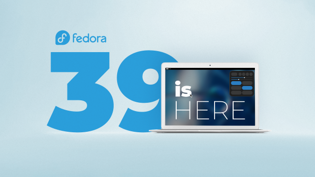 Graphic announcing the release of Fedora Linux 39.