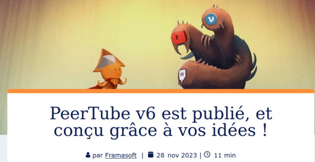 PeerTube v6 est publié, et conçu grâce à vos idées !
PeerTube è pubblicata e realizzata grazie alle vostre idee!