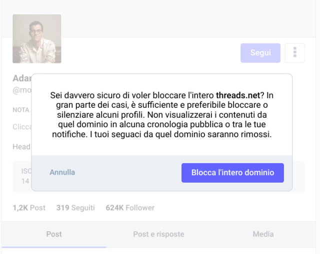 il blocco di threads