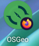 Not very readable OSGeo icon