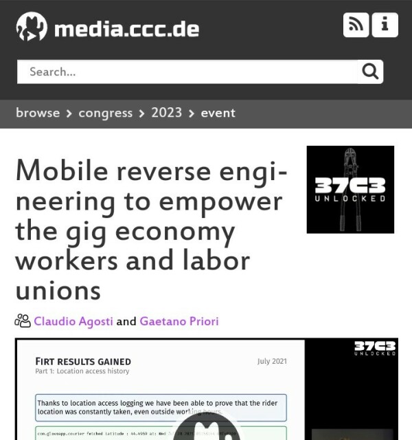 Mobile reverse engineering to empower the gig economy workers and labor unions