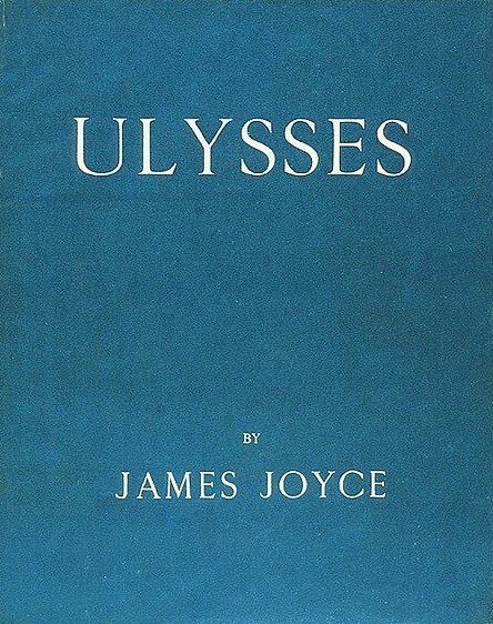 First edition of Ulysses by James Joyce, published by Paris-Shakespeare, 1922. The color of the cover was meant to match the blue of the Greek flag.