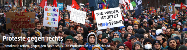 Salvare la democrazia, contro il fascismo. L'ondata di proteste in Germania: la foto di una manifestazione
