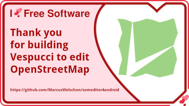 Thank you for building Vespucci to edit OpenStreetMap