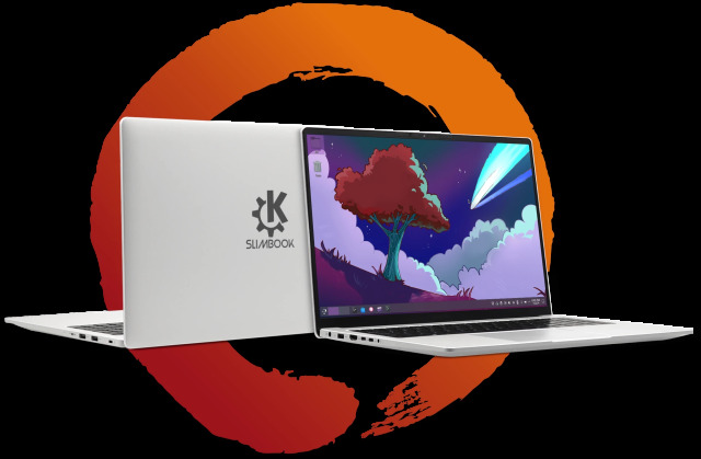 Photo of the KDE Slimbook V laptop