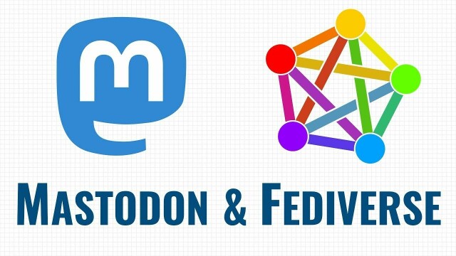 Logo di Mastodon e Logo del Fediverso