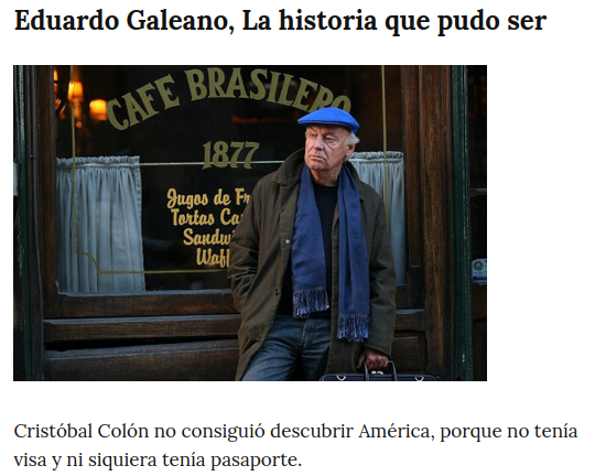 Eduardo Galeano davanti al Bar Brasilero. Montevideo, Uruguay  Foto di Federico Guastavino