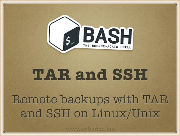 How To Use tar Command Through Network Over SSH Session