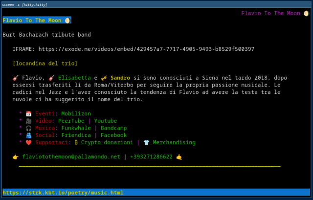 Screenshot of website rendering via text browser Lynx