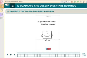 IL QUADRATO CHE VOLEVA DIVENTARE ROTONDO
La copertina dellaversione multimediale creata con Canoprof