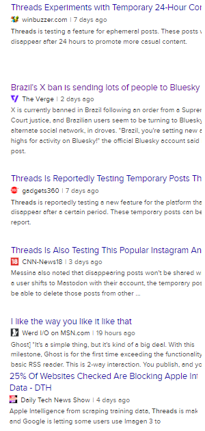 Le notizie sul fediverso riguardano solo Threads: una rassegna da DuckduckGo