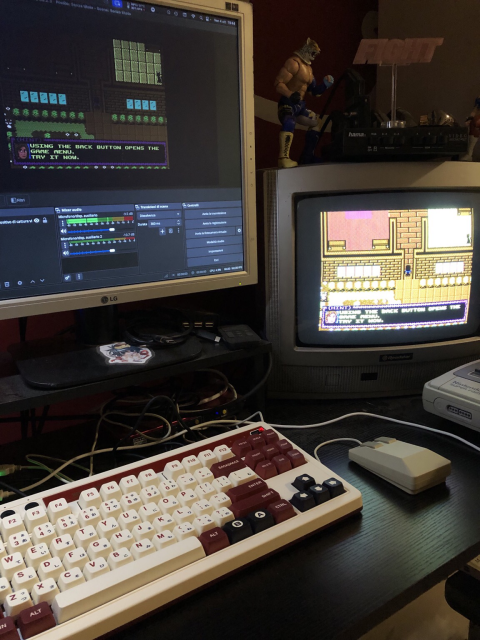 Schermo CRT con gioco Commodore 64 