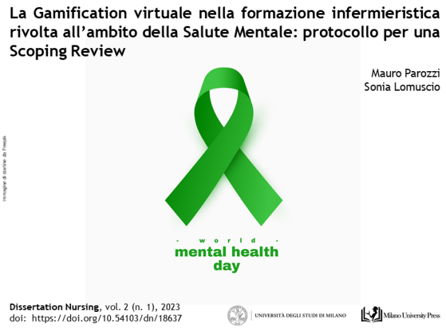 La Gamification virtuale nella formazione infermieristica rivolta all’ambito della Salute Mentale: protocollo per una Scoping Review 