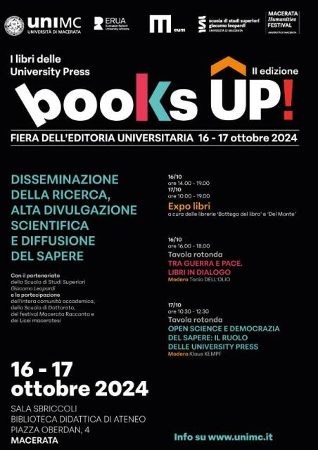 books up!, fiera dell'editoria universitaria a Macerata